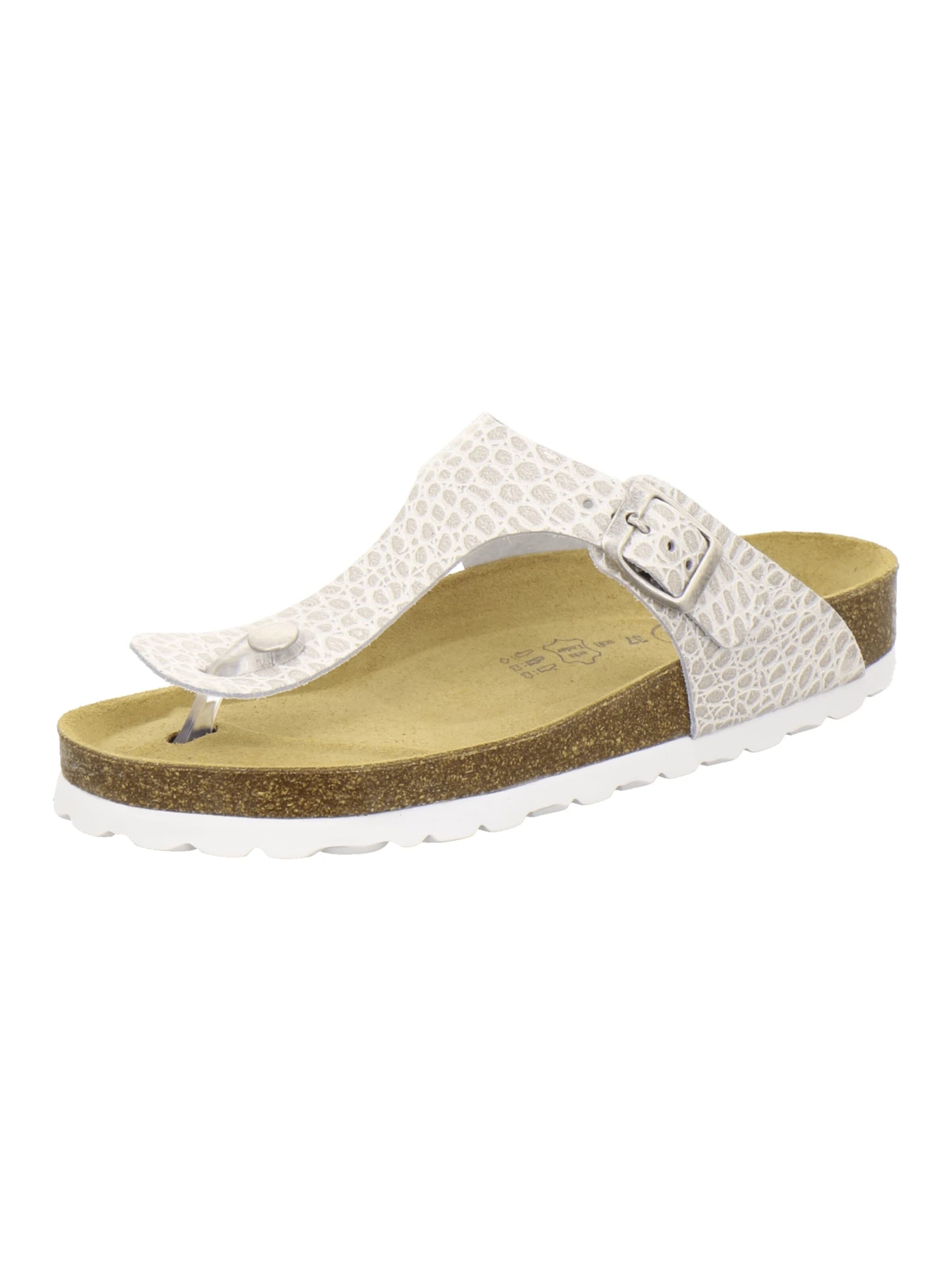 AFS-Schuhe - Sandalias 'Zehensteg Sandalen Damen beige-crocco' en beige: frente