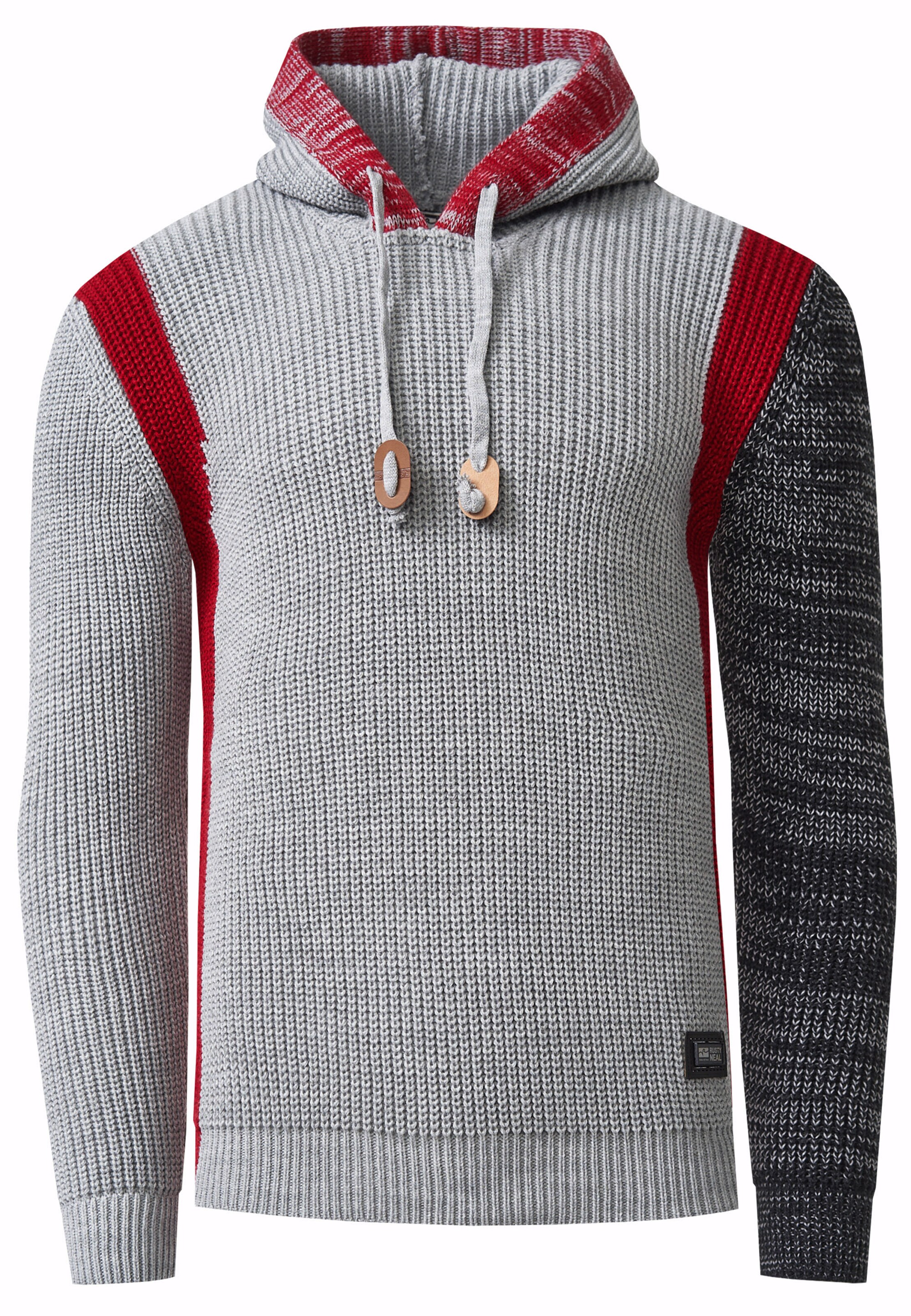 Rusty Neal Pullover in Grau: Vorderseite
