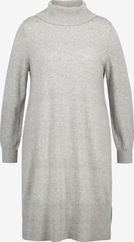 Ulla Popken Knitted dress in Grey: front