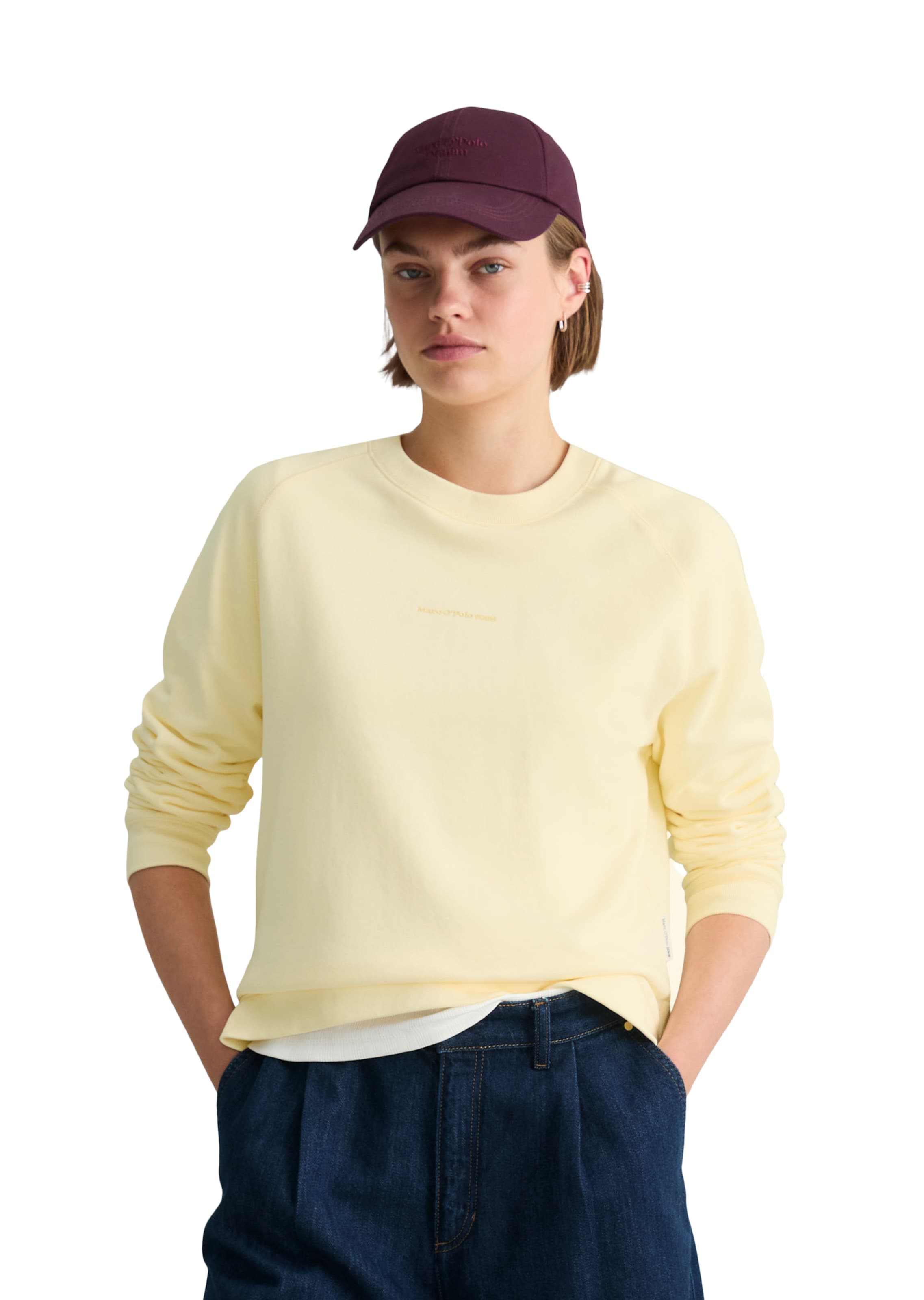 Bluză de molton de la Marc O'Polo DENIM pe galben: față