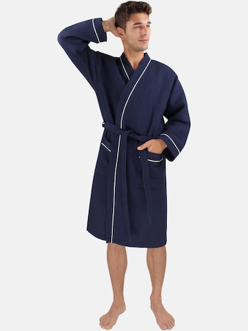 normani Short Bathrobe 'Bali' in Blue