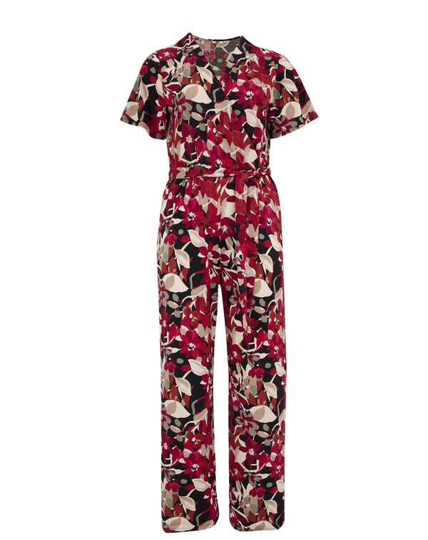 WE Fashion Jumpsuit in Dark Red