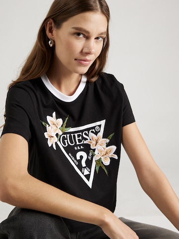 GUESS T-Shirt 'ZOEY' in Schwarz