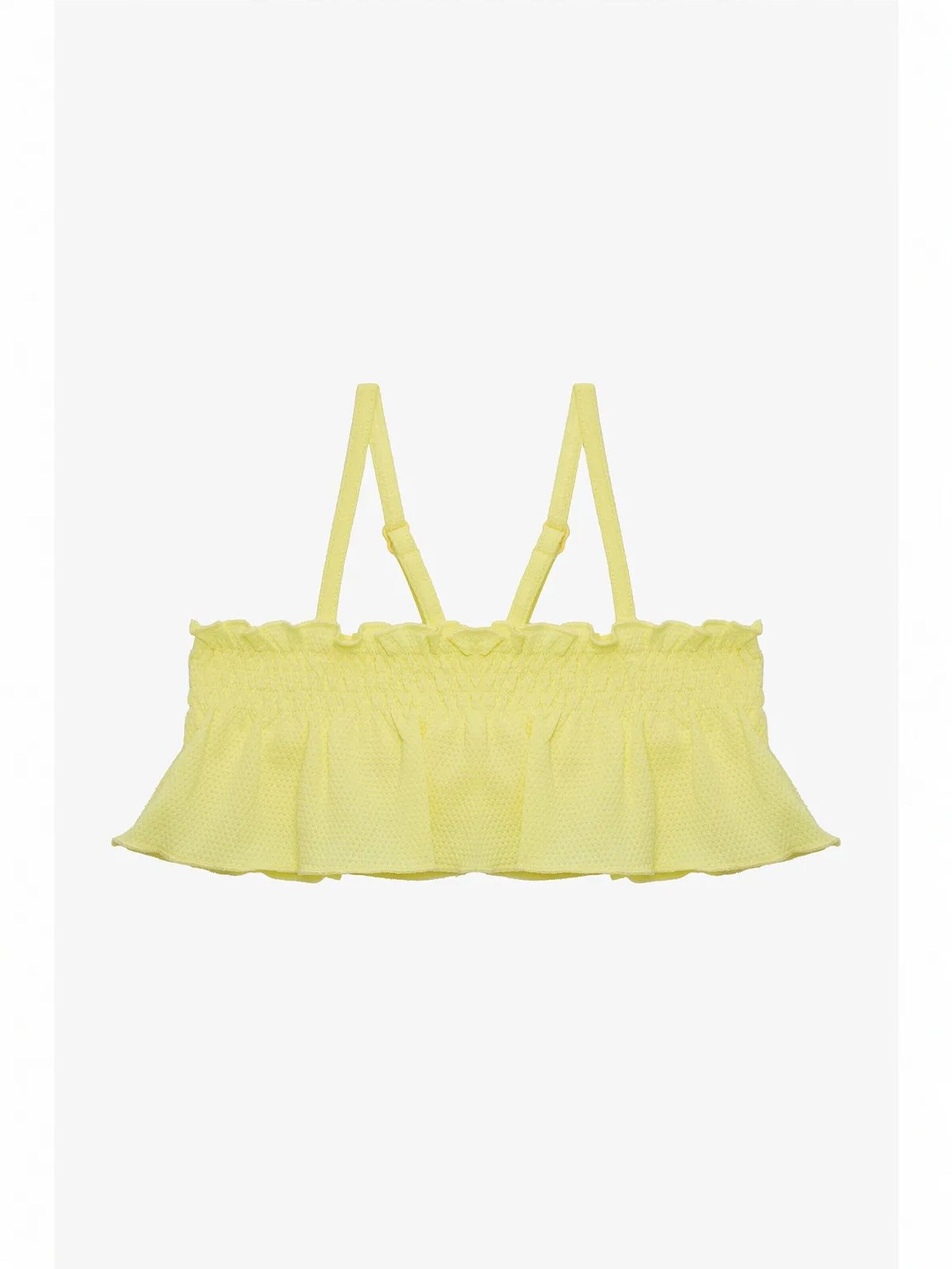 Penti Bikini 'PENTI Mädchen Lilly Lemon Bikini-Set mit Rüschen und Bandeau-Oberteil' in Geel