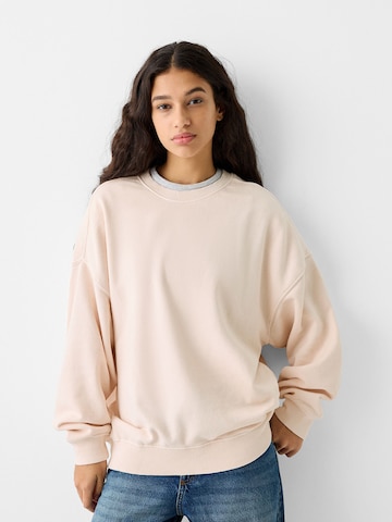 Bershka Sweatshirt in Roze: voorkant