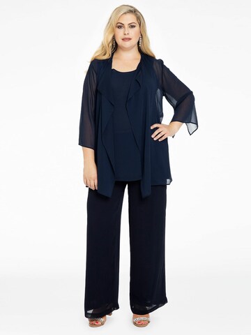 Yoek Blouse ' Voile ' in Blauw