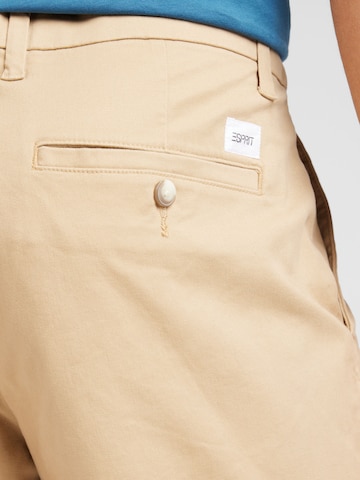Coupe slim Pantalon chino ESPRIT en beige