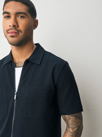 Next Regular fit Button Up Shirt in Blue