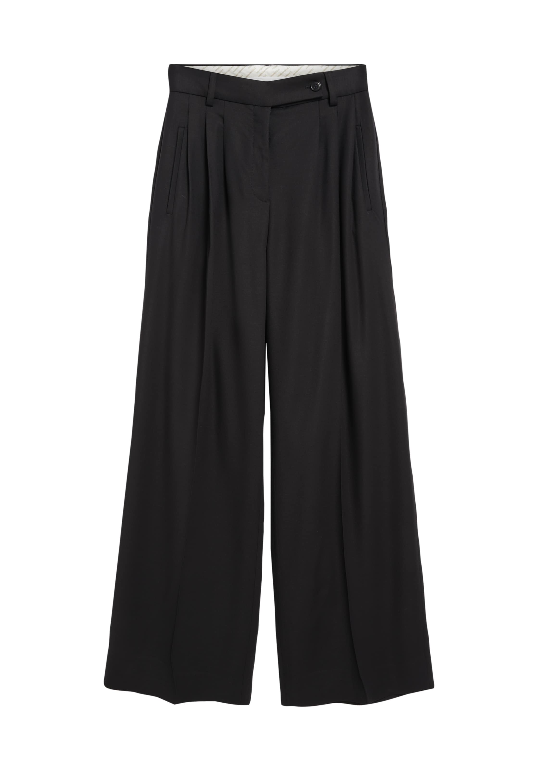 ARMEDANGELS Wide Leg Webhose 'KAAYUA' in Schwarz: Vorderseite