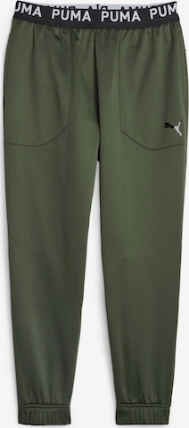 Effilé Pantalon de sport PUMA en vert : devant