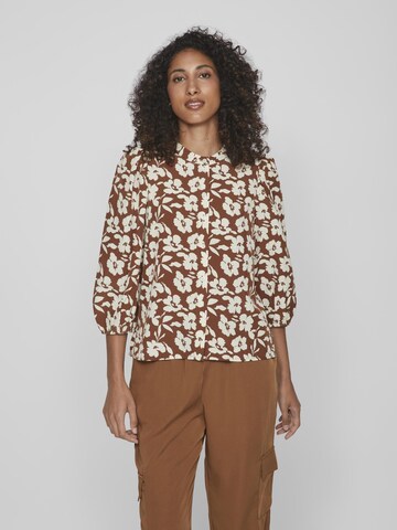 VILA Blouse in Bruin: voorkant