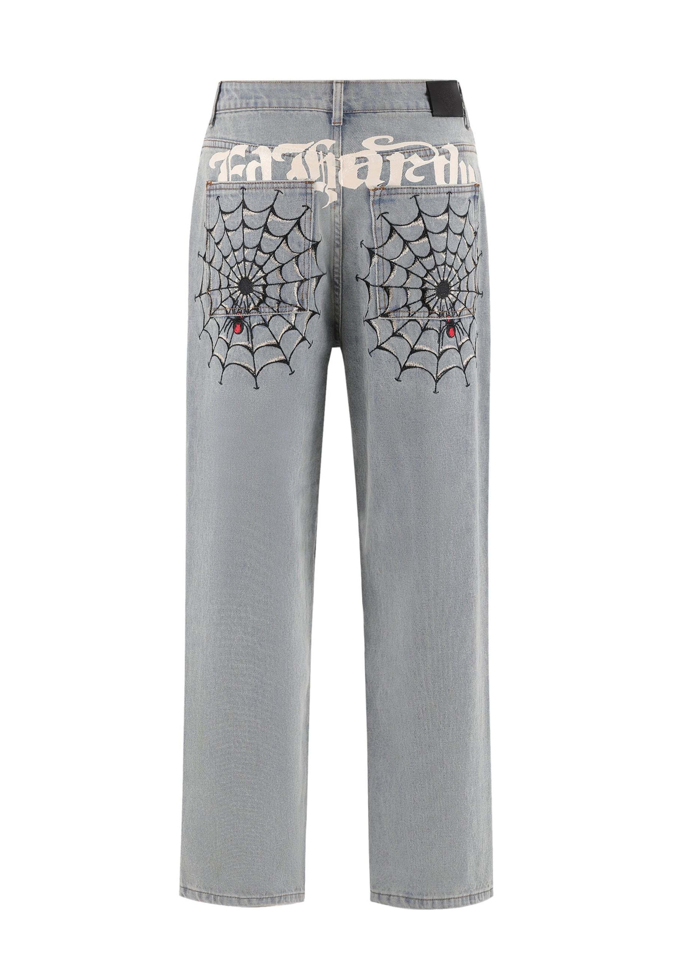 Ed Hardy - Loosefit Vaquero 'Black Widow' en azul