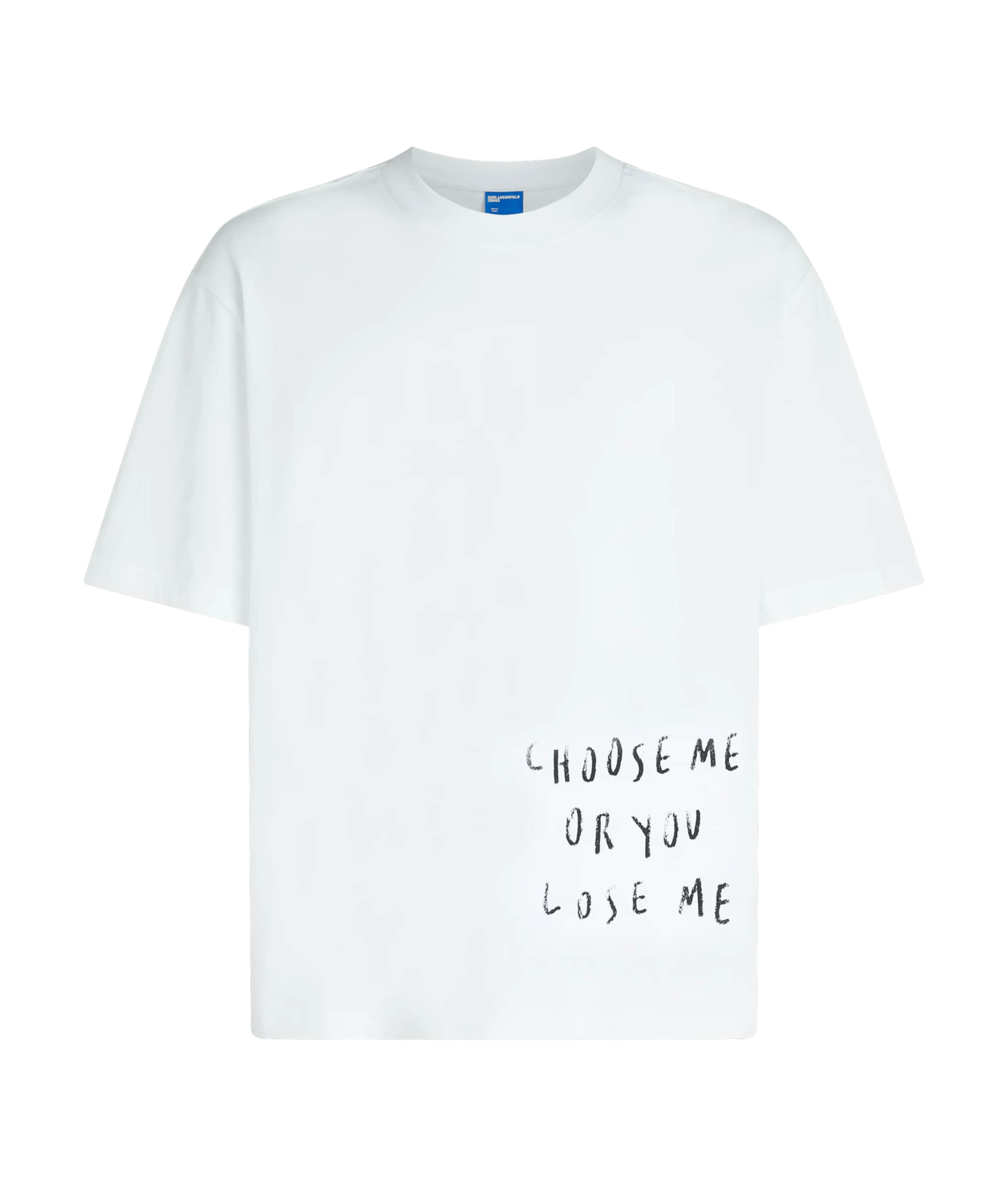 KARL LAGERFELD JEANS T-shirt 'KLJ x Pietro Terzini' i vit: framsida