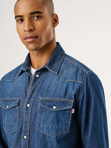 Pepe Jeans Regular fit Button Up Shirt in Blue