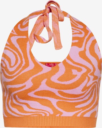 swirly Top in Orange: front