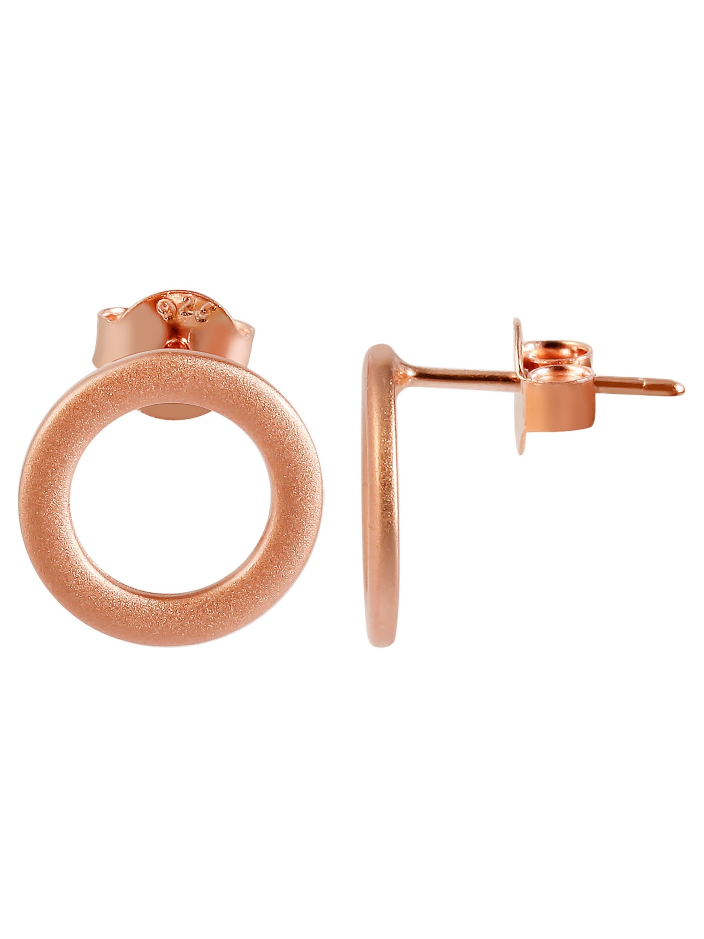 Akzent Earrings '"Ronda" aus 925 Sterlingsilber, rhodiniert, langlebig' in Gold
