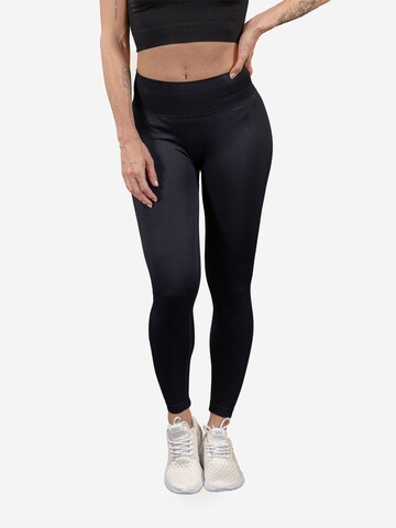 Strammer Max Performance Skinny Leggings 'Scrunch' in Schwarz: Vorderseite