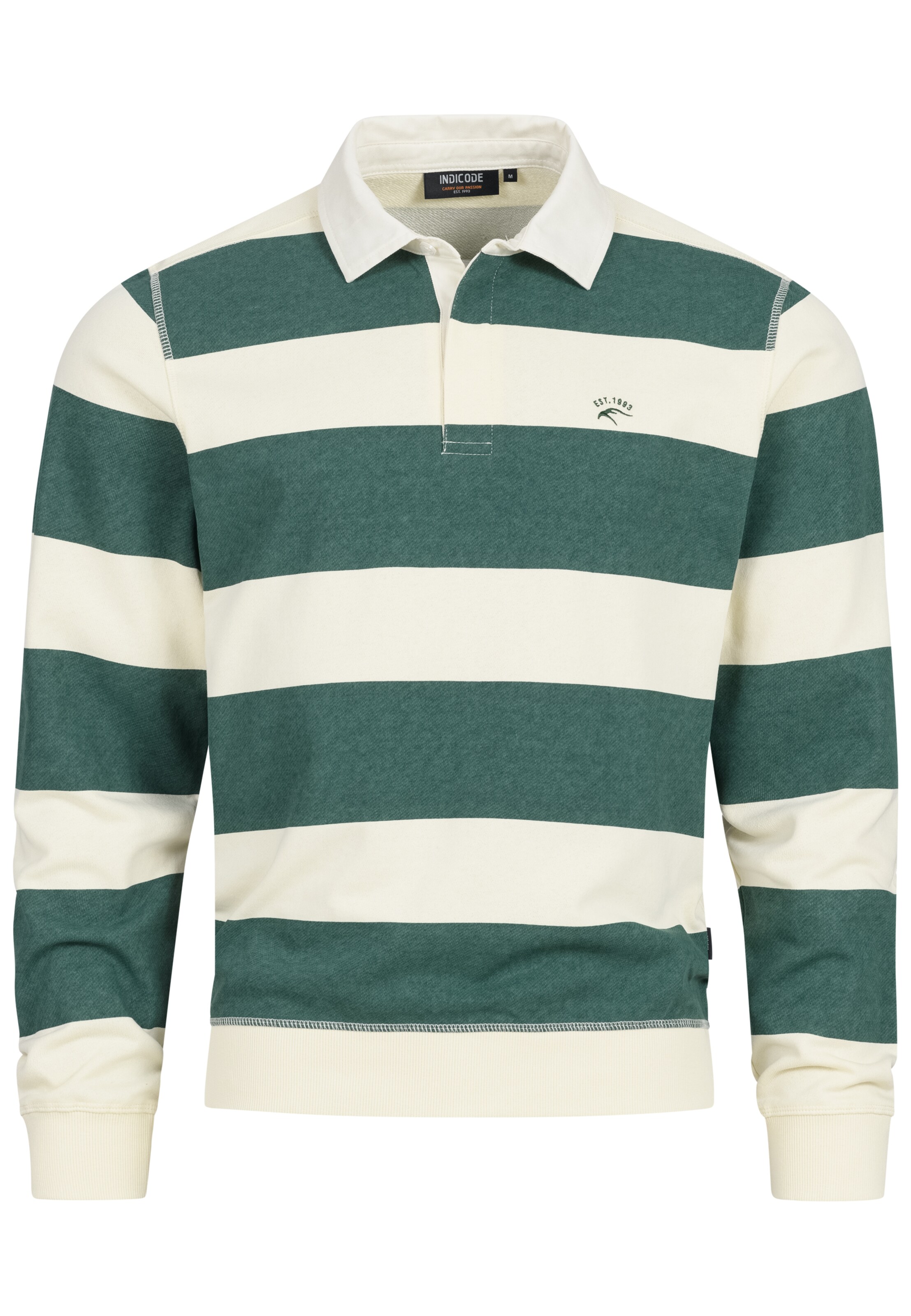 INDICODE JEANS Sweatshirt 'Dinaro' in Groen: voorkant