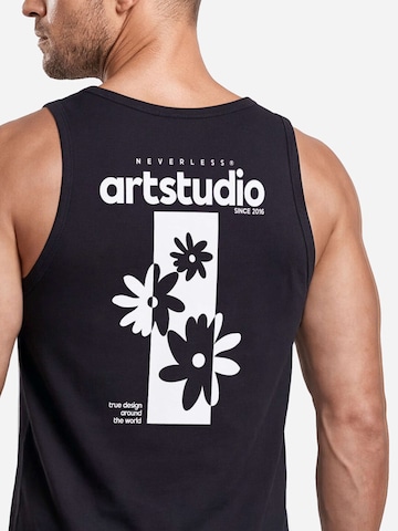 Neverless Shirt 'Artstudio Flowers'‌ in Schwarz