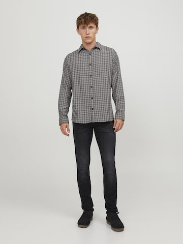 JACK & JONES - Slimfit Calças de ganga 'Glenn' em preto