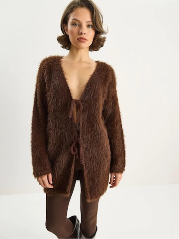 Bianco Lucci Gebreid vest in Bruin