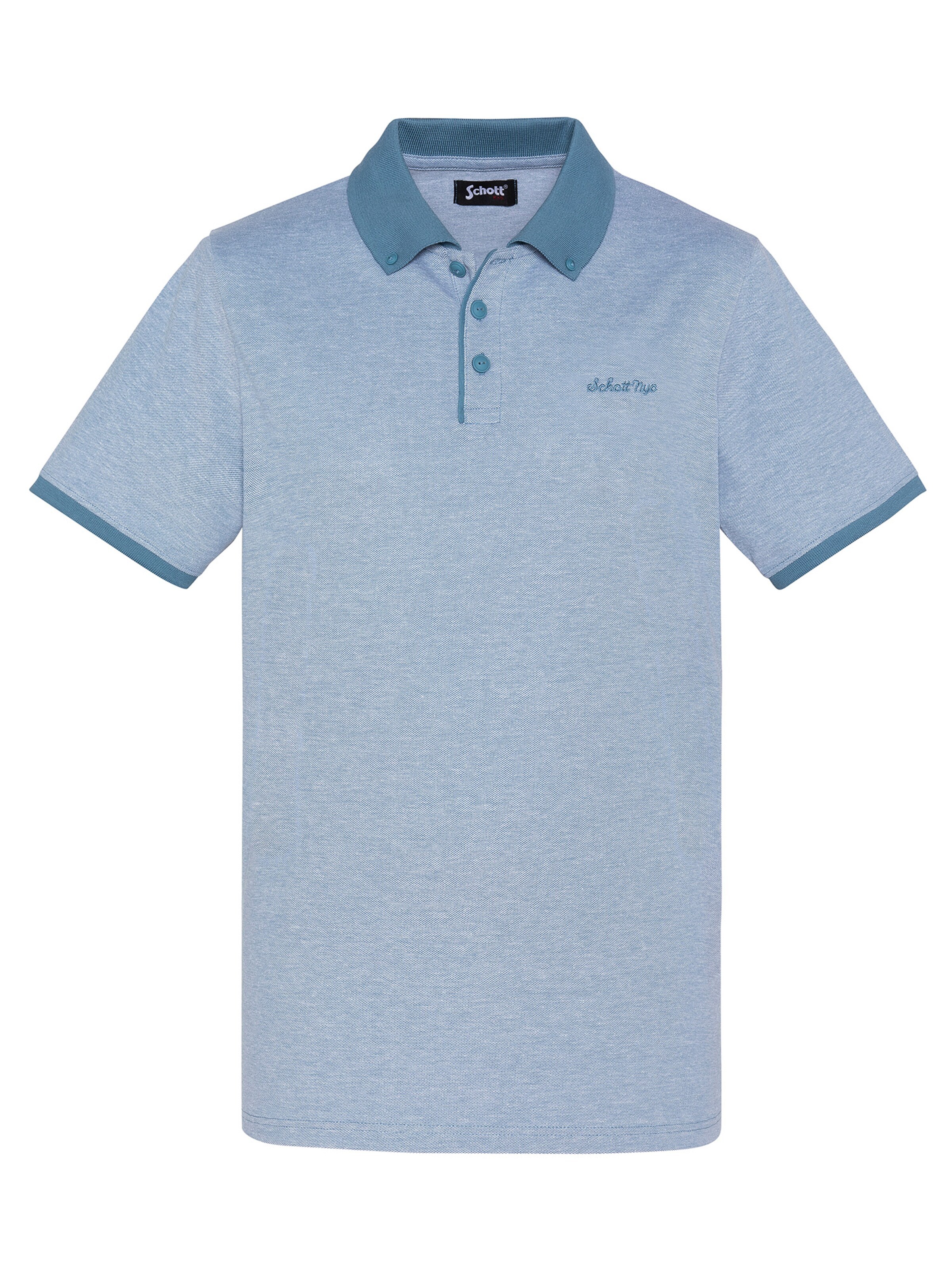 Schott NYC Shirt in Blau: Vorderseite