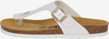 Palado T-Bar Sandals 'Kos Metallic' in White