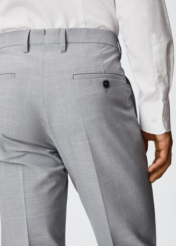 MANGO MAN Slim fit Pleated Pants 'Paulo' in Grey