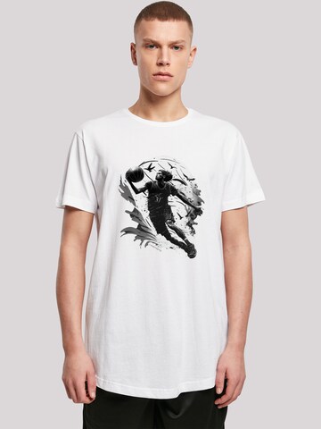 T-Shirt 'Basketball Spieler' F4NT4STIC en blanc : devant