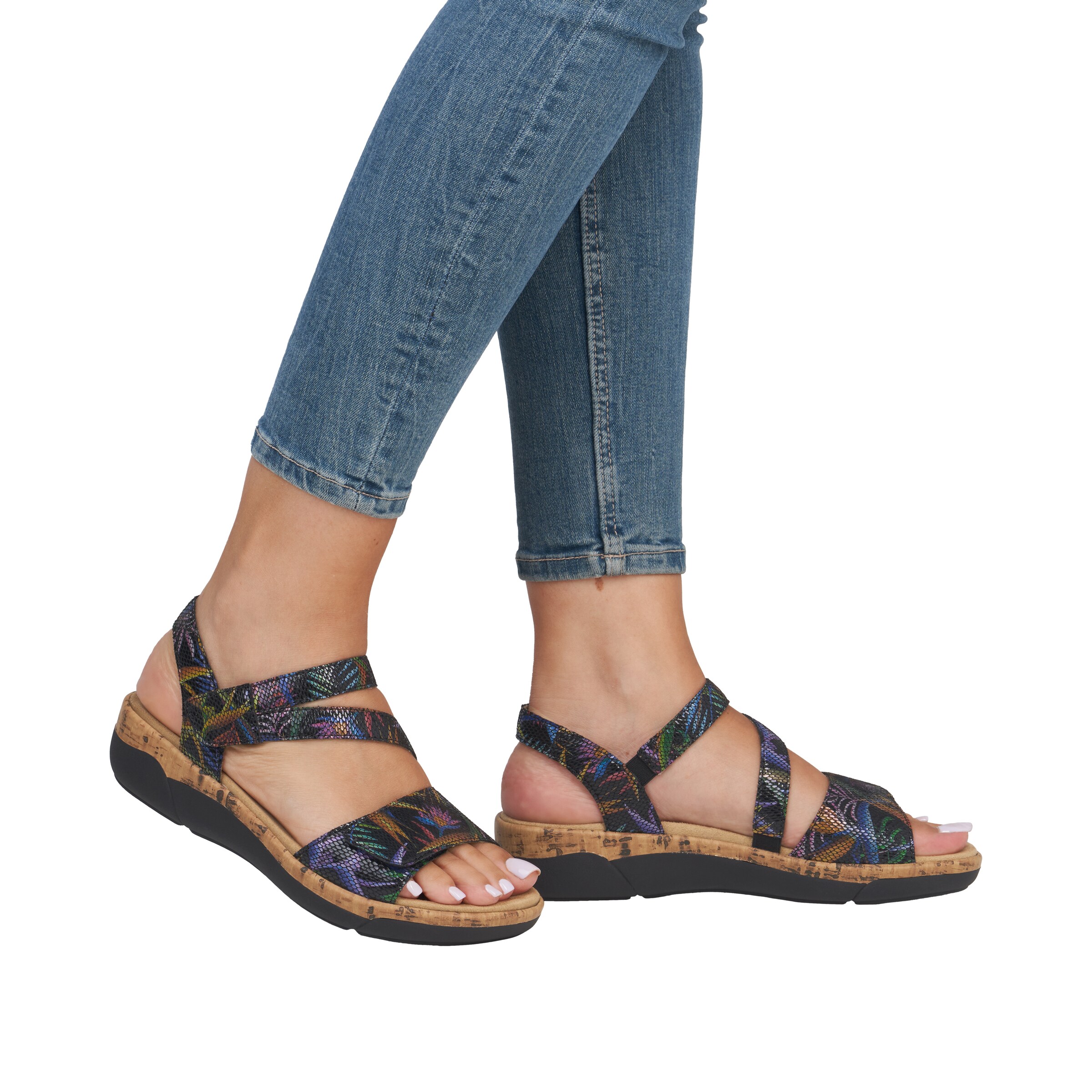 Sandales REMONTE en noir : devant