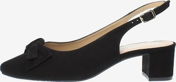 XAVER LUIS Schuhmanufaktur Slingpumps 'ISAR' in Schwarz: Vorderseite