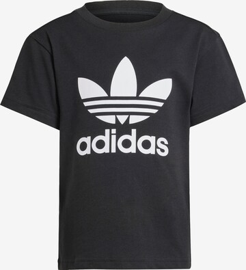 T-Shirt 'TREFOIL' ADIDAS ORIGINALS en noir : devant