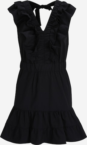 Trendyol Petite Kleit, värv must: eest vaates