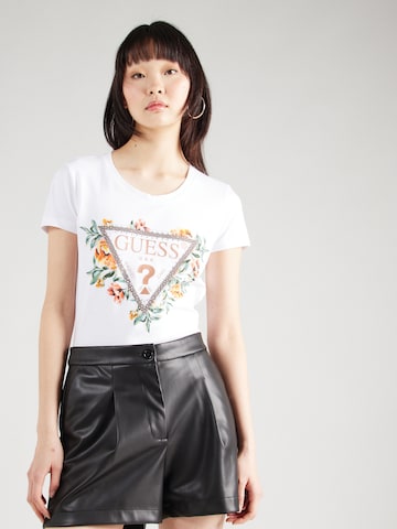 T-shirt GUESS en blanc : devant