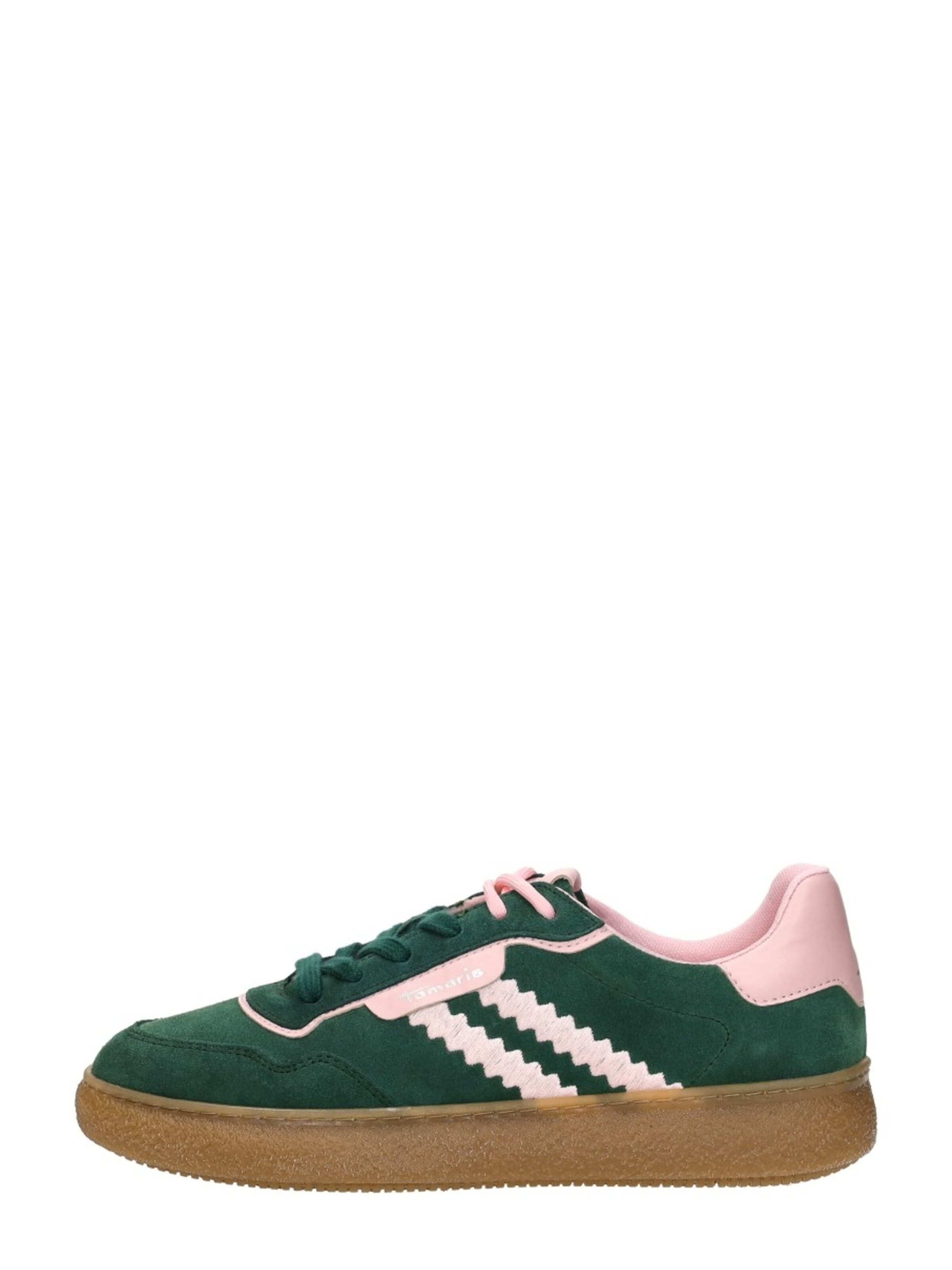 Chaussure de sport à lacets 'Sneakers Laag' Tamaris en vert : devant