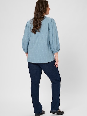 KAFFE CURVE Bluse 'KCLoulou' i blå