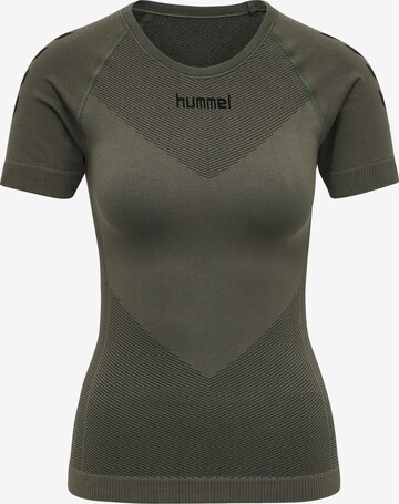 Hummel Функциональная футболка 'First Seamless' в Зеленый: спереди