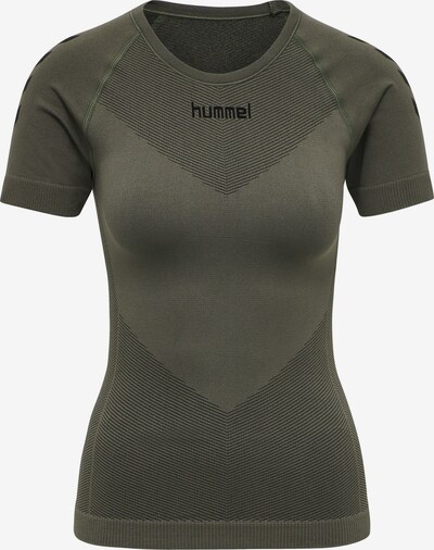 Hummel T-shirt fonctionnel 'First Seamless' en olive / noir, Vue avec produit