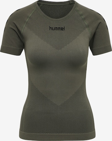 Hummel Λειτουργικό μπλουζάκι 'First Seamless' σε πράσινο: μπροστά