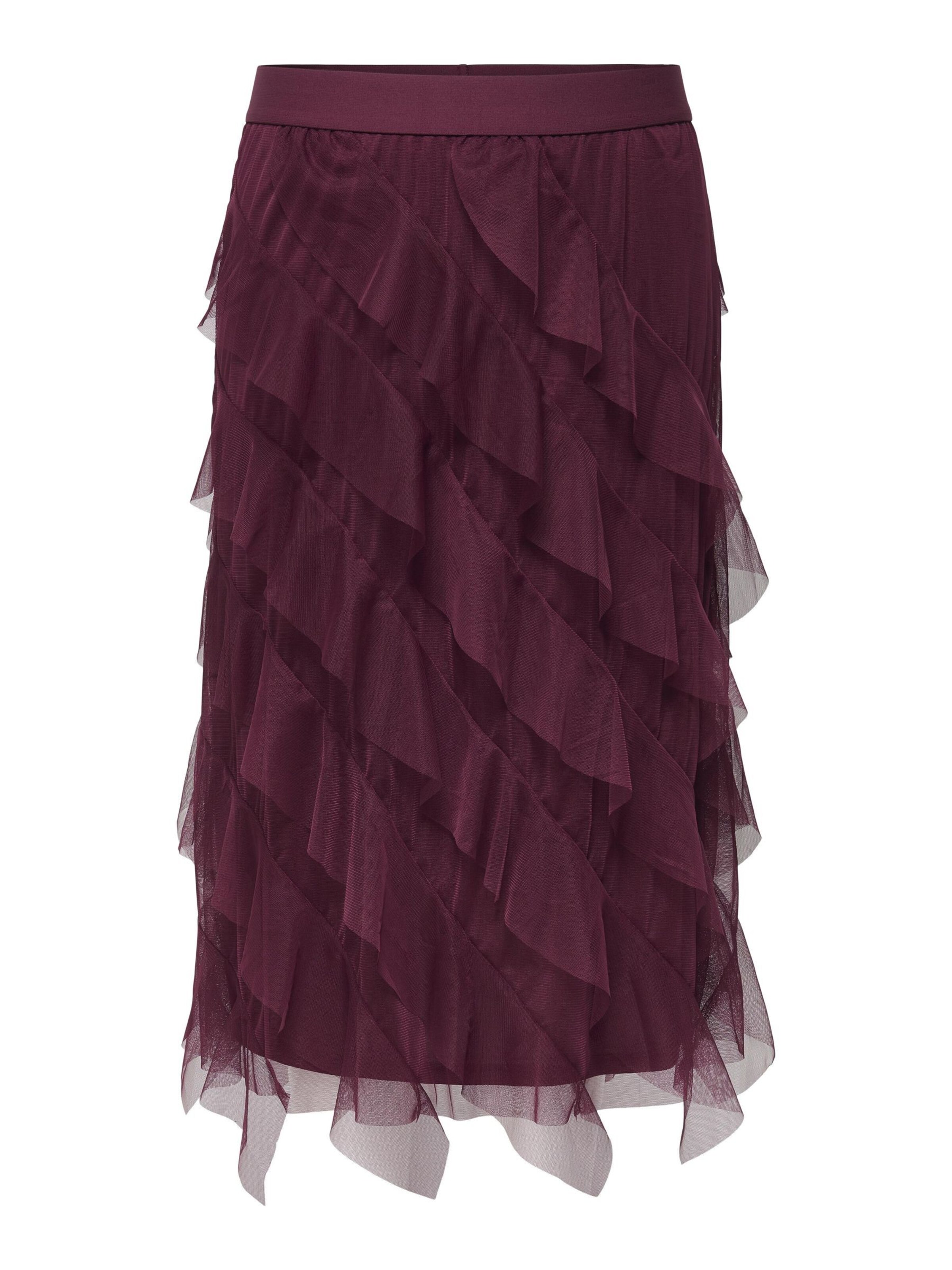 ONLY Carmakoma - Falda 'CARLafalda' en rojo: frente