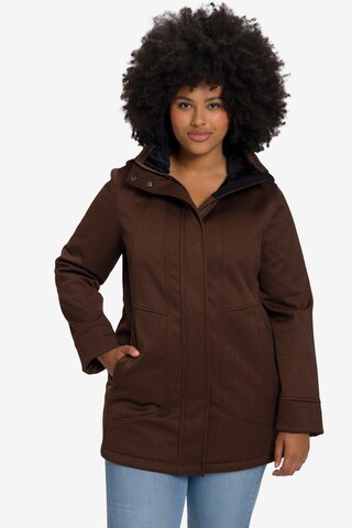 Ulla Popken Performance Jacket in Brown: front