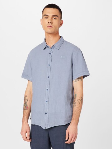 CAMP DAVID Regular fit Button Up Shirt in Blue: front