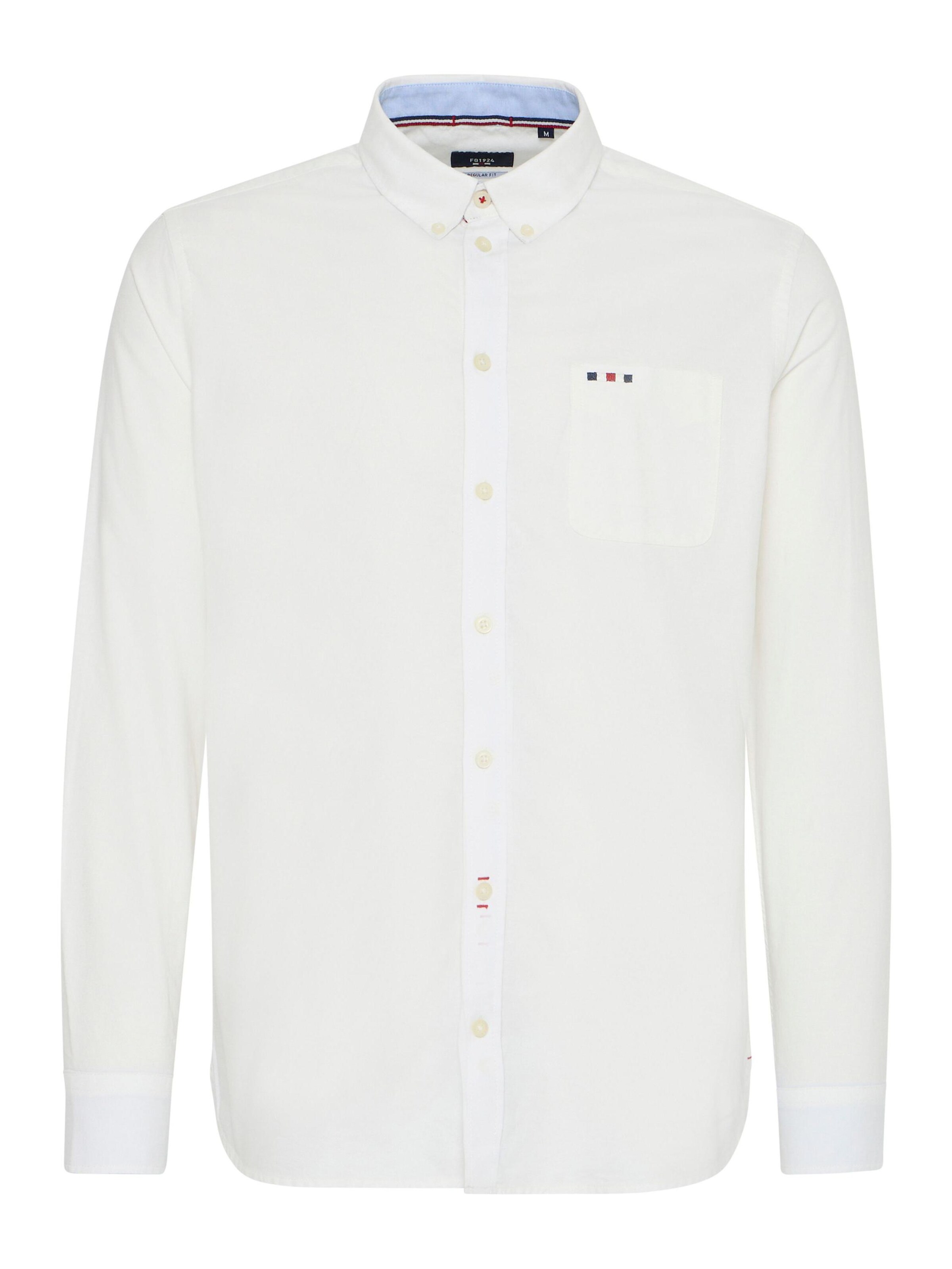 FQ1924 - Ajuste regular Camisa 'Steven' en blanco: frente