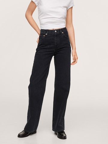 MANGO Loose fit Jeans 'Kaia' in Black: front