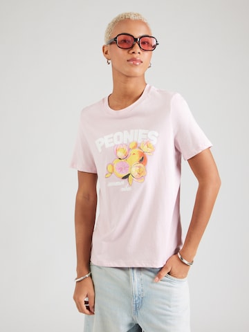 PIECES Μπλουζάκι 'PCBUDDY' σε ροζ: μπροστά