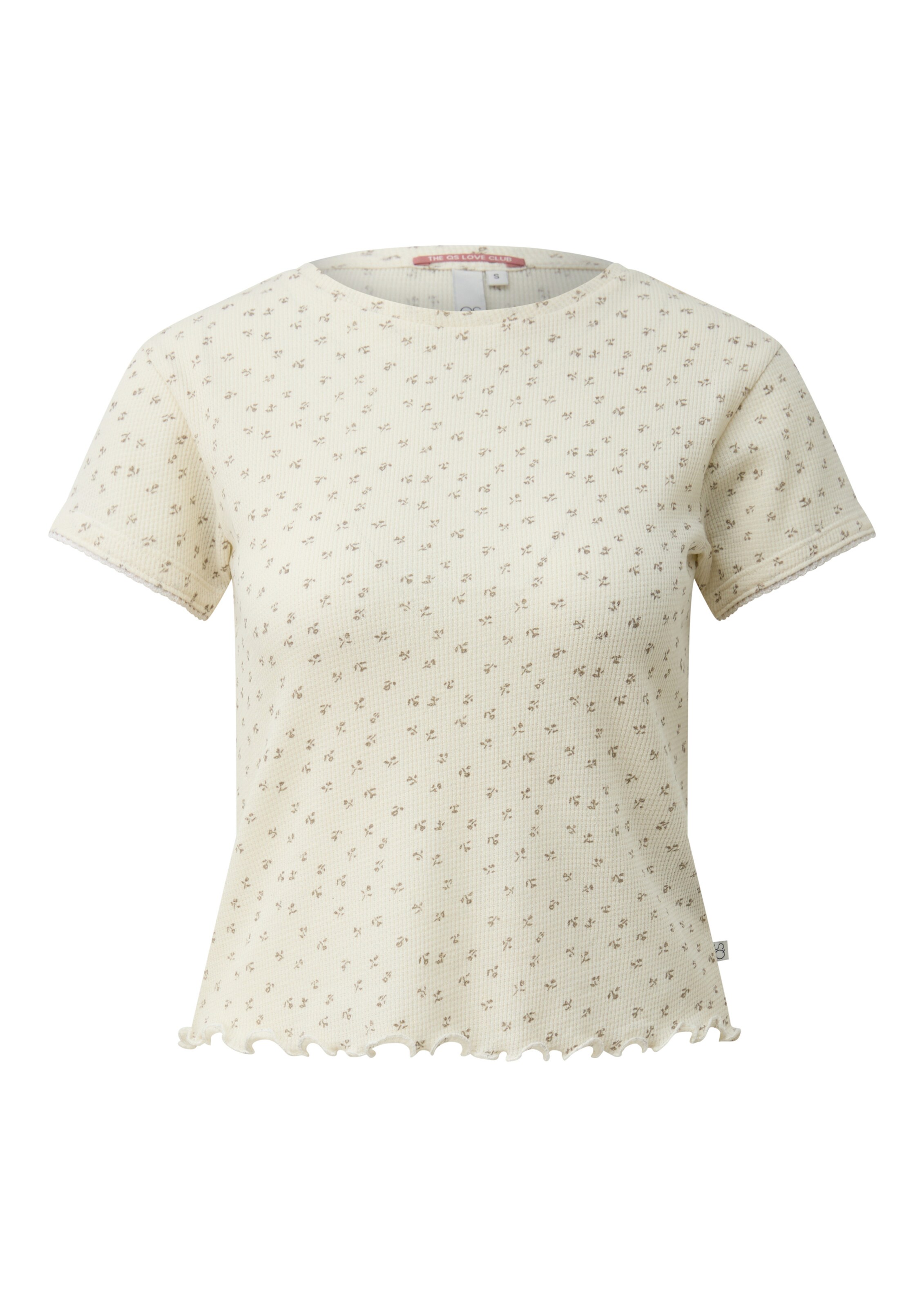 QS Shirt in Beige: voorkant