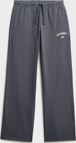 Superdry & Co Wide leg Broek in Grijs: voorkant