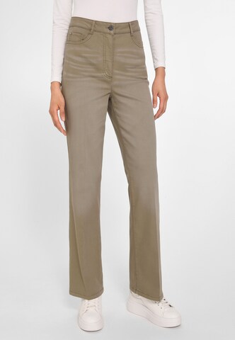 Basler Wide Leg 5-Pocket Jeans in Beige: Vorderseite