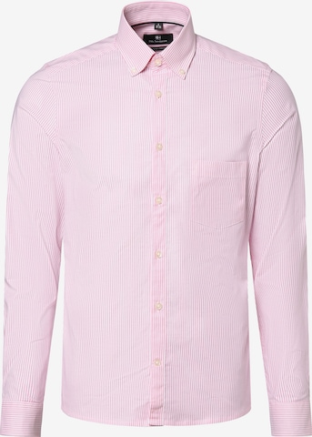 Coupe slim Chemise Nils Sundström en rose : devant