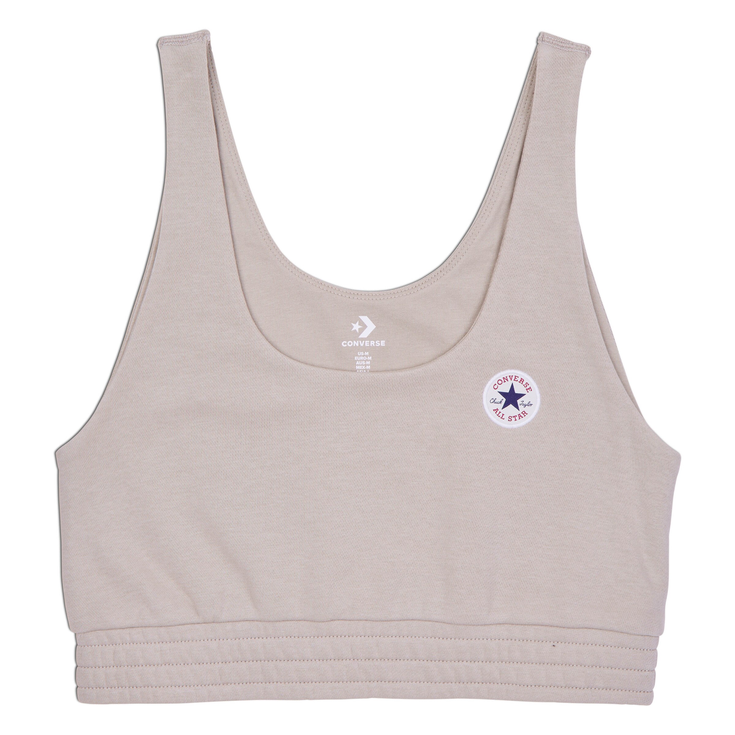 CONVERSE Bustier Sport-BH in Beige: Vorderseite
